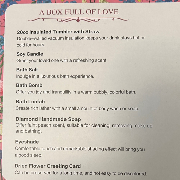 Pink Floral Bath Accessory Set - Picture 4 of 5